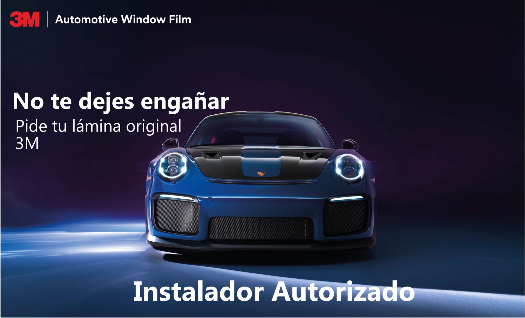 Aviso de películas automotrices originales de un instalador autorizado 3M
